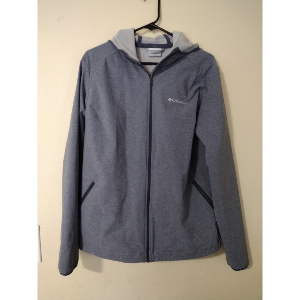 Columbia Womens Blue Heather Full Zip Hooded Jacket‎ XL